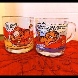 Vintage Anchor Hocking Garfield McDonalds Glasses